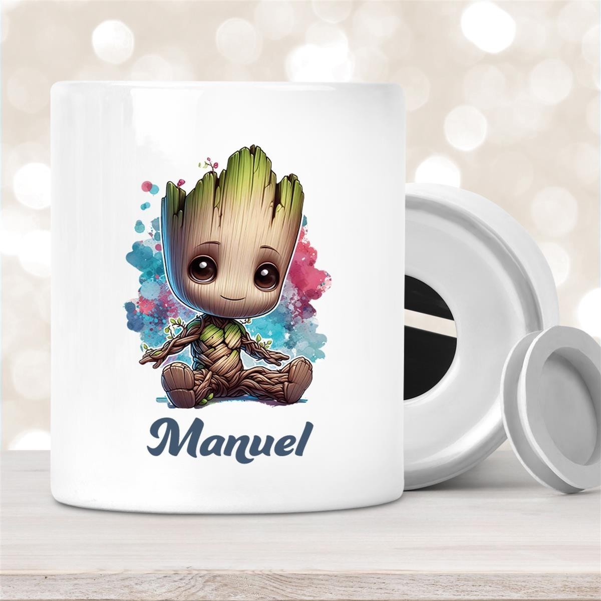 Spardose mit Wunschname Baby-Groot #1 personalisiert Spardose mit Wunschname Baby-Groot #1 personalisiert
