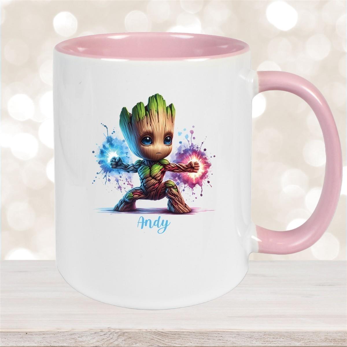 Tasse Wunschname Baby-Groot 8 Keramik Kinderbecher personalisiert versch. Farben