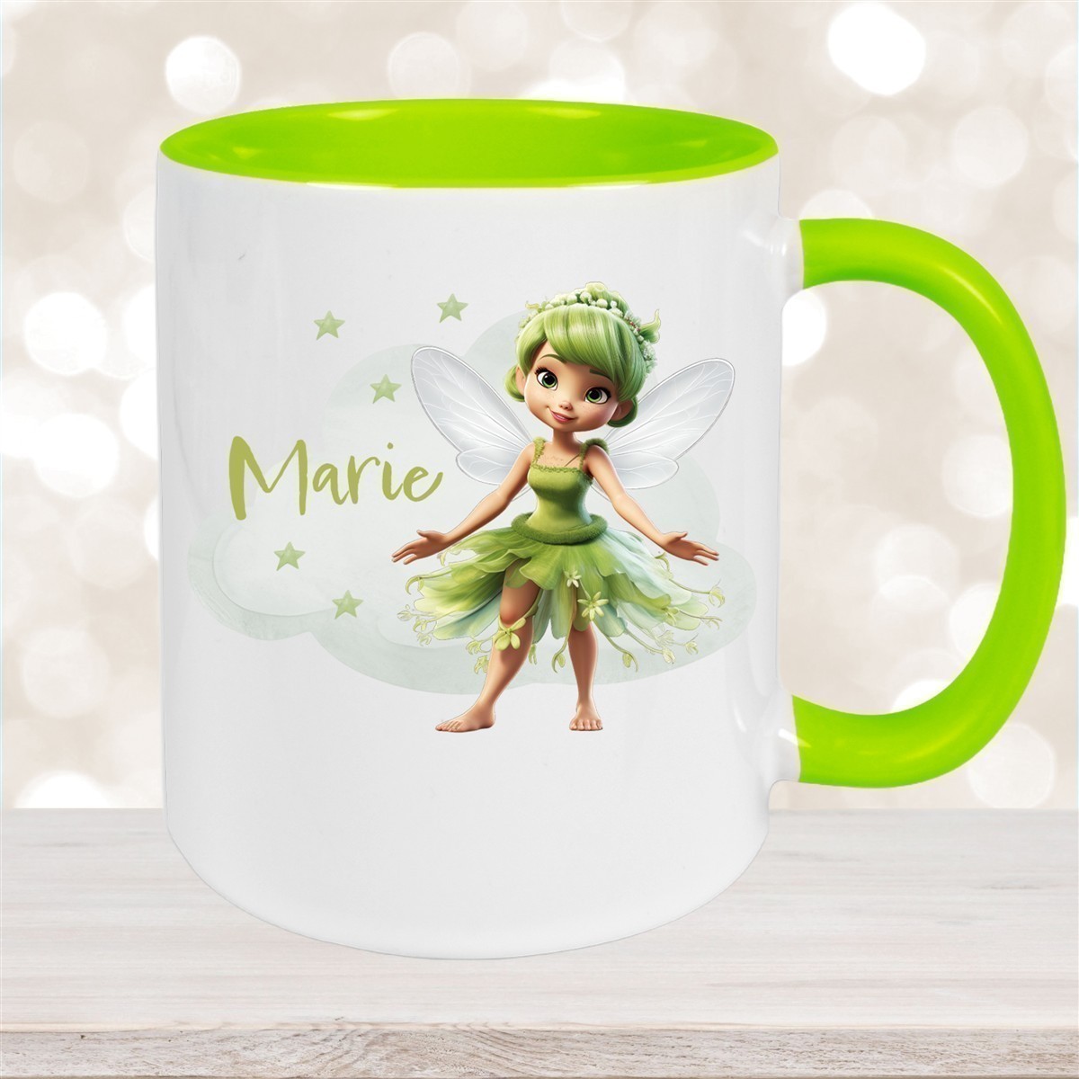Tasse Fee #3 Wunschname Keramik Kinderbecher personalisiert versch. Farben