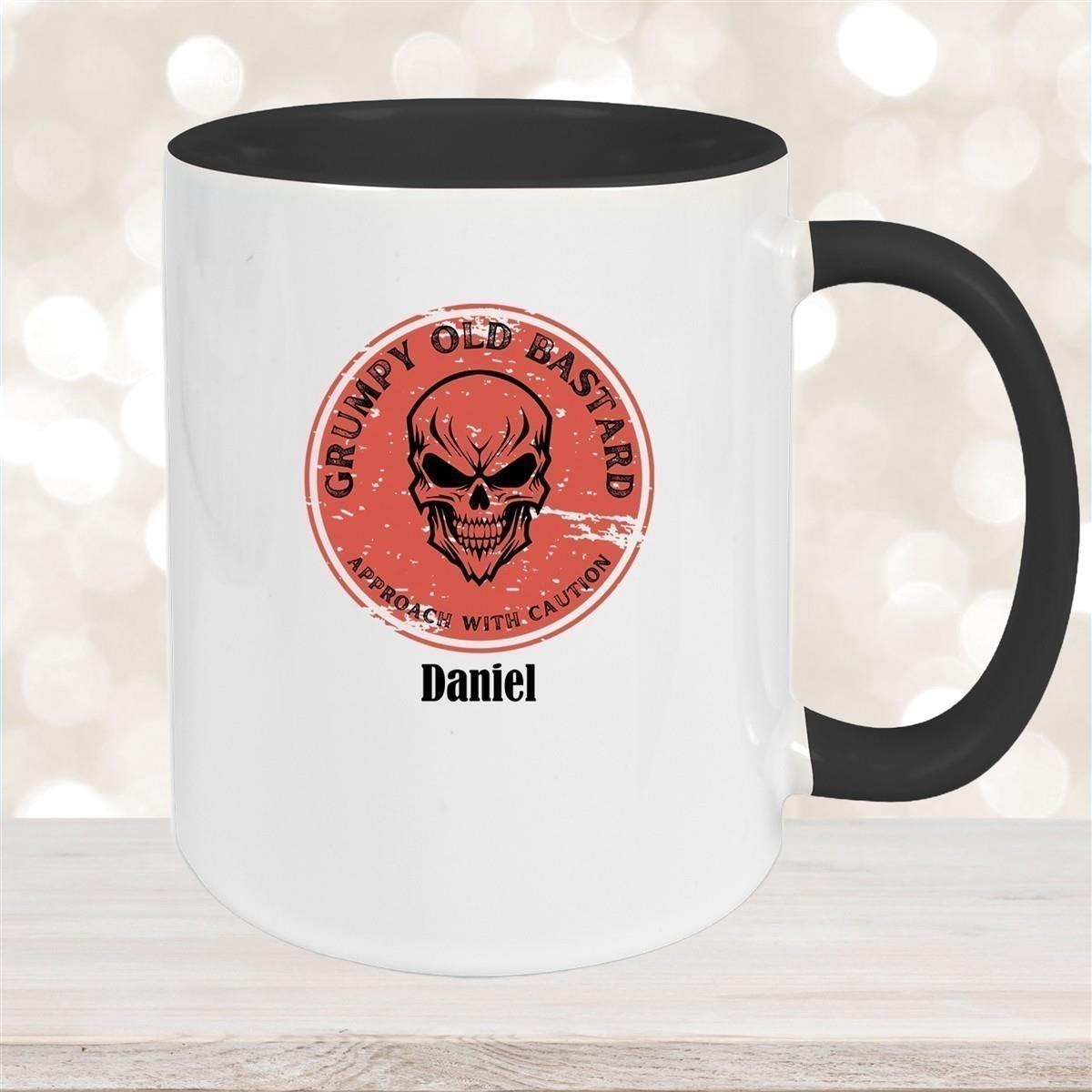 Tasse Wunschname Grumpy Old Bastard Keramik versch. Farben