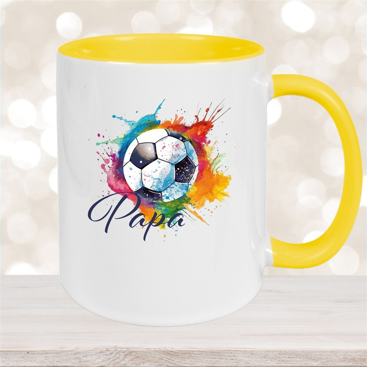 Tasse Wunschname Fußball #20 Personalisiert Keramik Kinderbecher versch. Farben