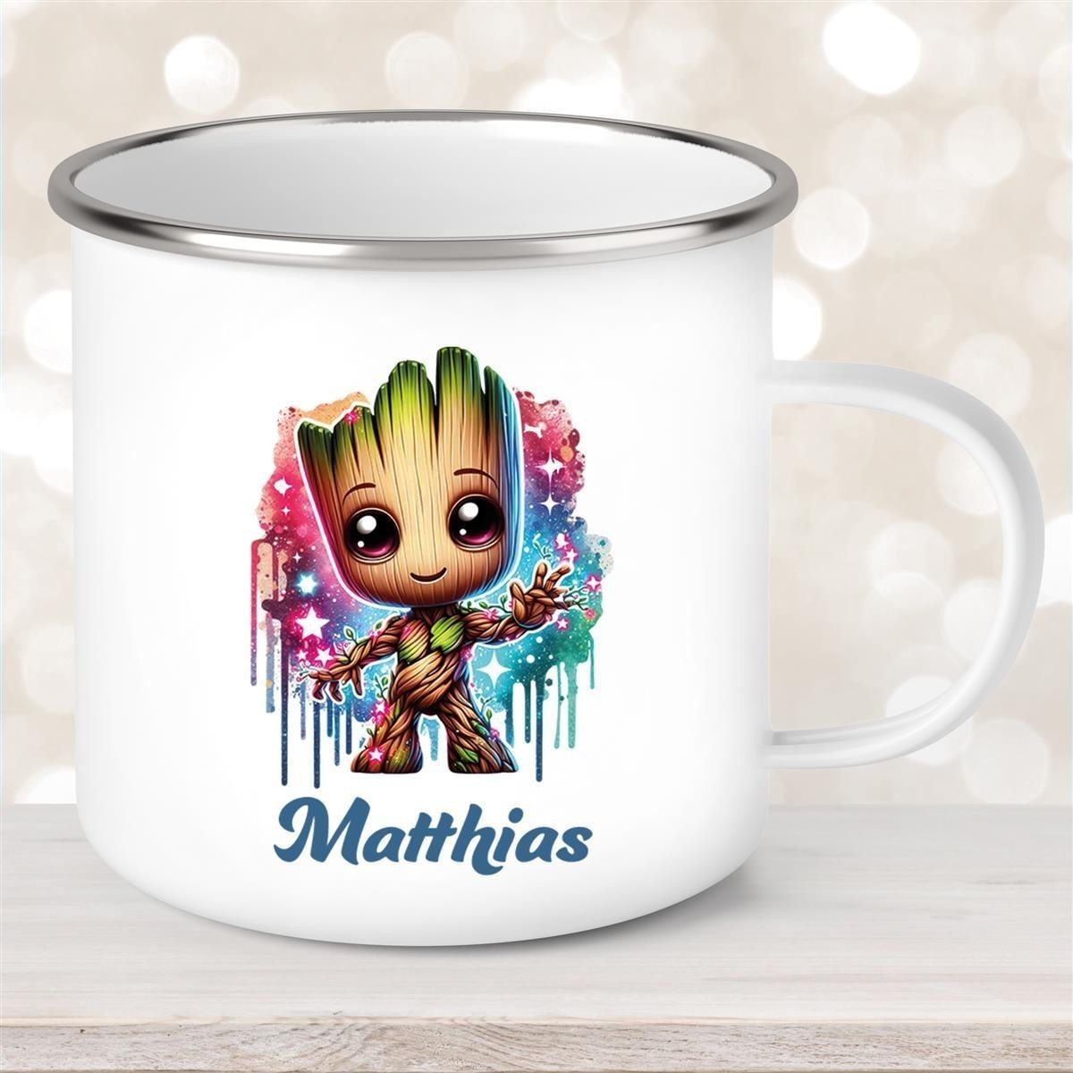 Tasse Baby-Groot #2 Wunschname Emaille Kinderbecher personalisiert Tasse Baby-Groot #2 Wunschname Emaille Kinderbecher personalisiert