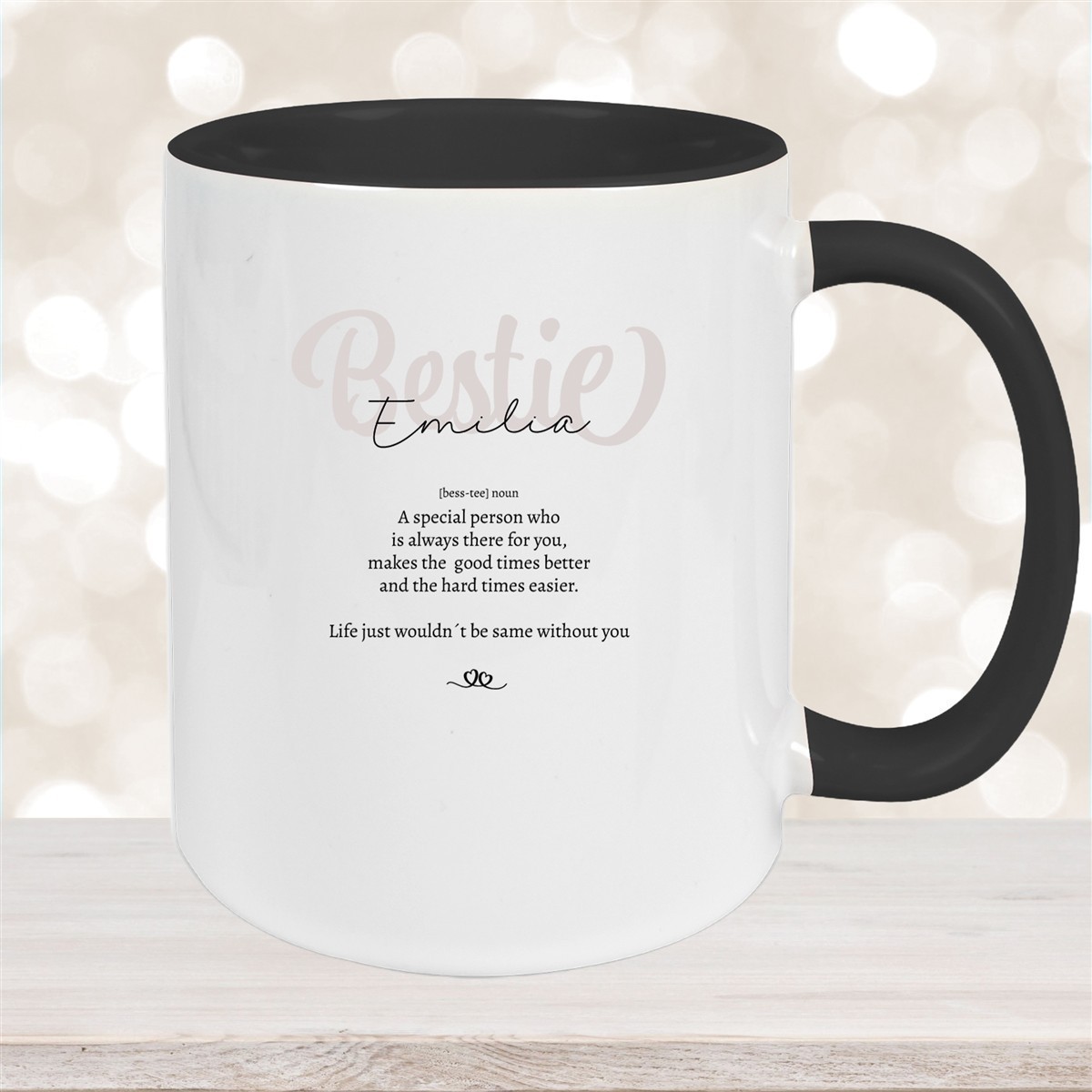 Tasse Wunschname Lieblings-Bestie #2 personalisiert Keramik Becher versch. Farben