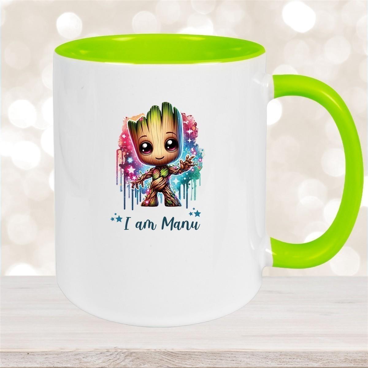 Tasse Wunschname Baby-Groot 5 Keramik Kinderbecher personalisiert versch. Farben