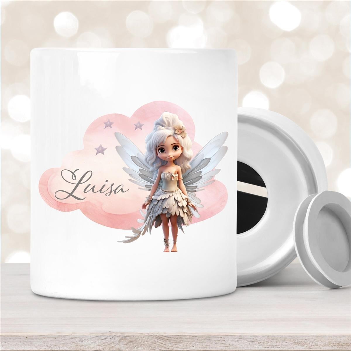 Spardose mit Wunschname Fee #1 personalisiert Spardose mit Wunschname Fee #1 personalisiert