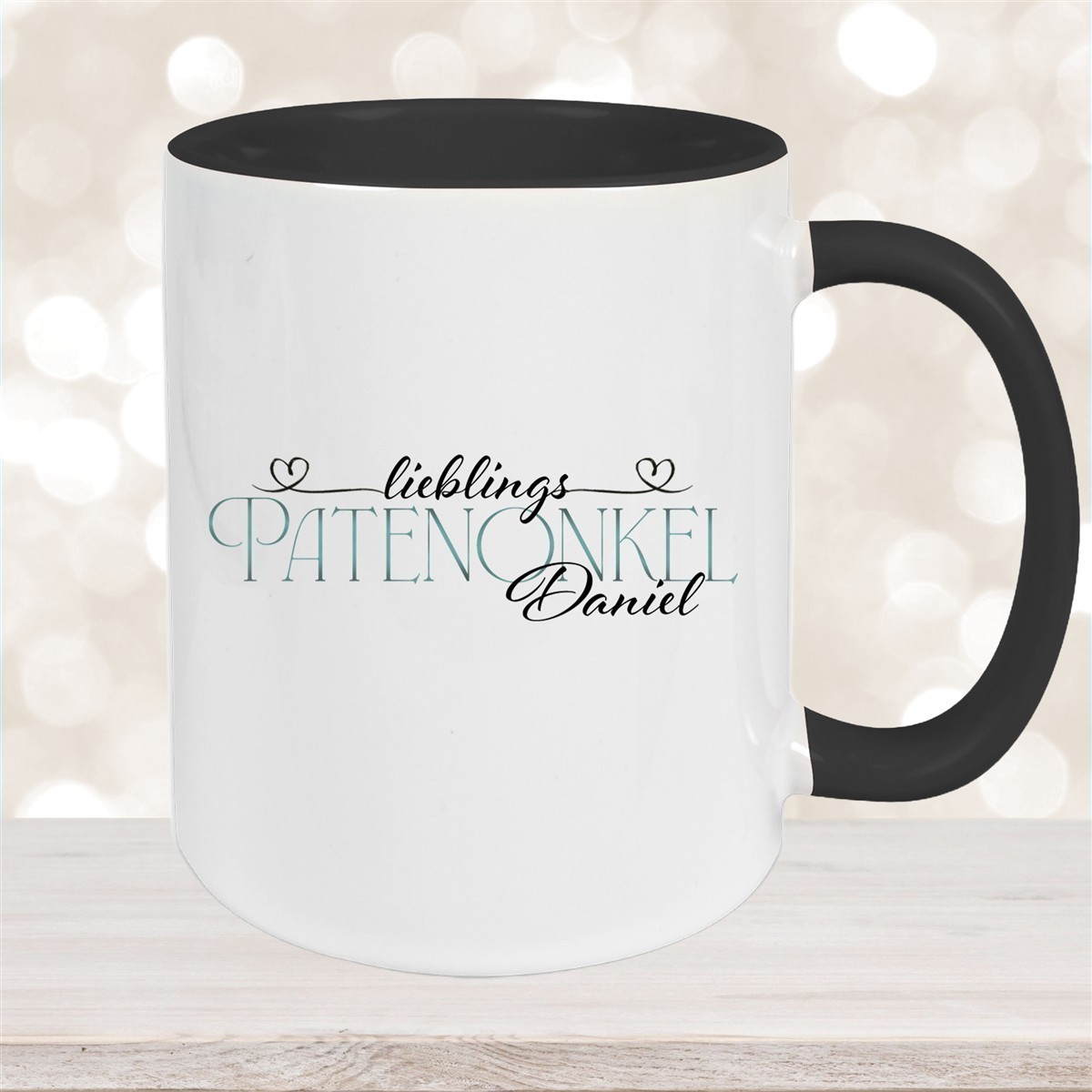 Tasse Wunschname Lieblings-Patenonkel #1 personalisiert Keramik Becher versch. Farben