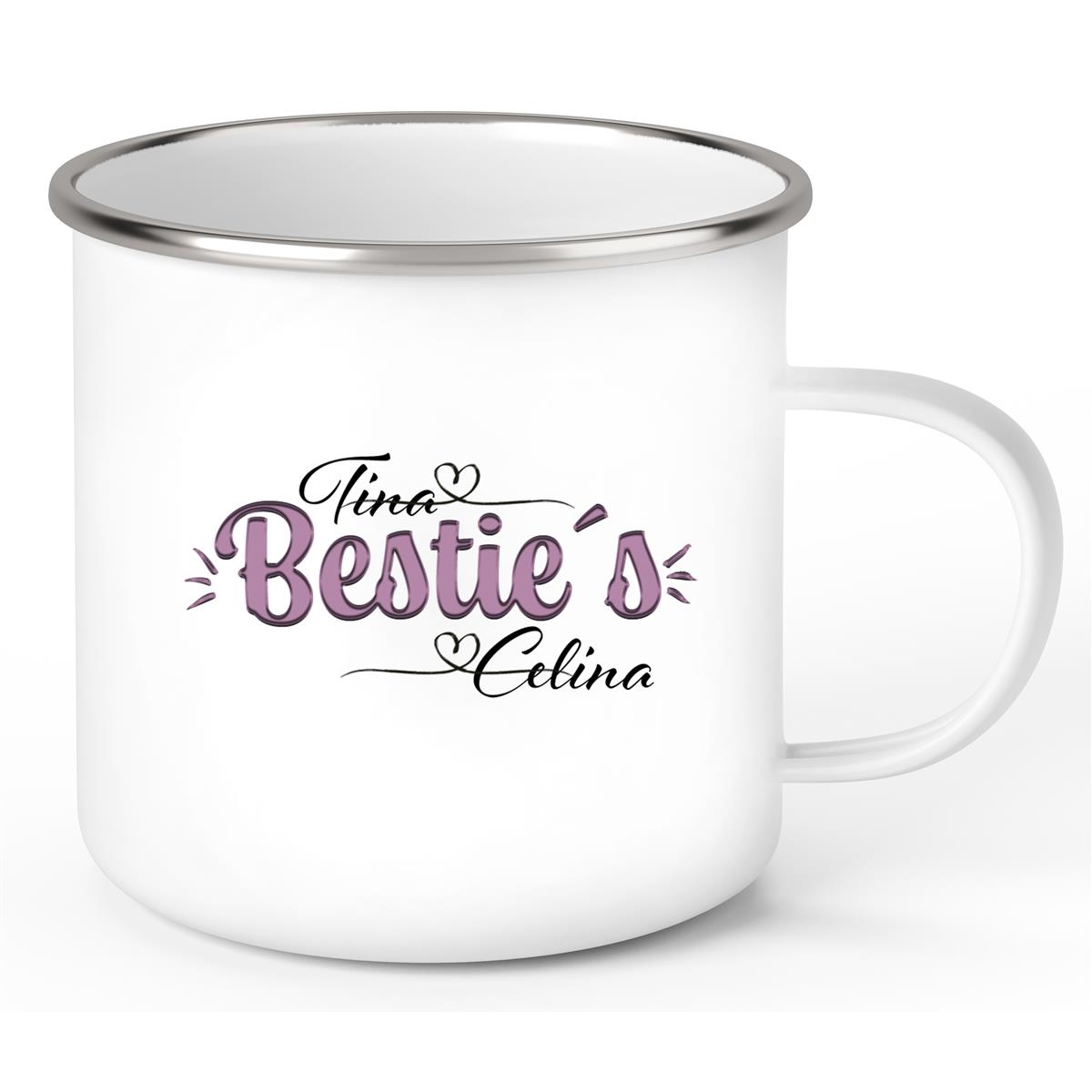 Tasse Wunschname Lieblings-Bestie 1 Emaille personalisiert
