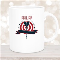 Tasse Dart #4 Wunschname Keramik Kinderbecher personalisiert Weiß