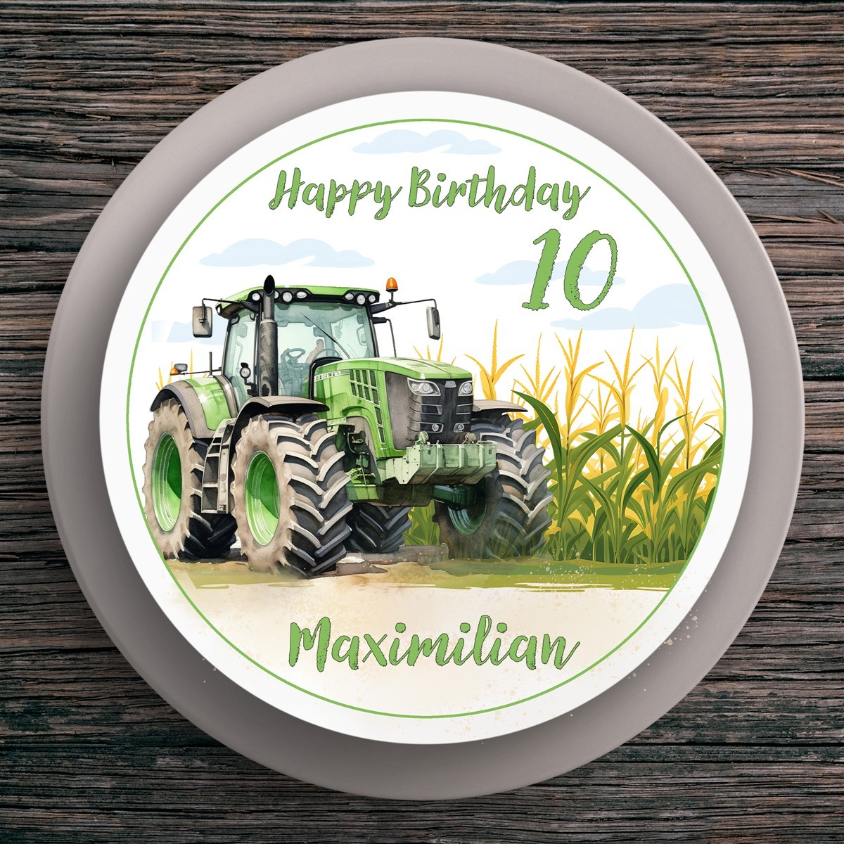 Tortenaufleger Geburtstag Traktor #1 Name & Zahl (20cm) Tortenaufleger Geburtstag Traktor #1 Name & Zahl (20cm)