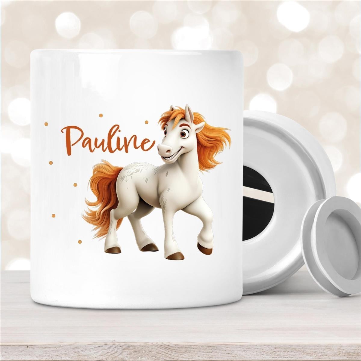 Spardose mit Wunschname Pferd #1 personalisiert Spardose mit Wunschname Pferd #1 personalisiert