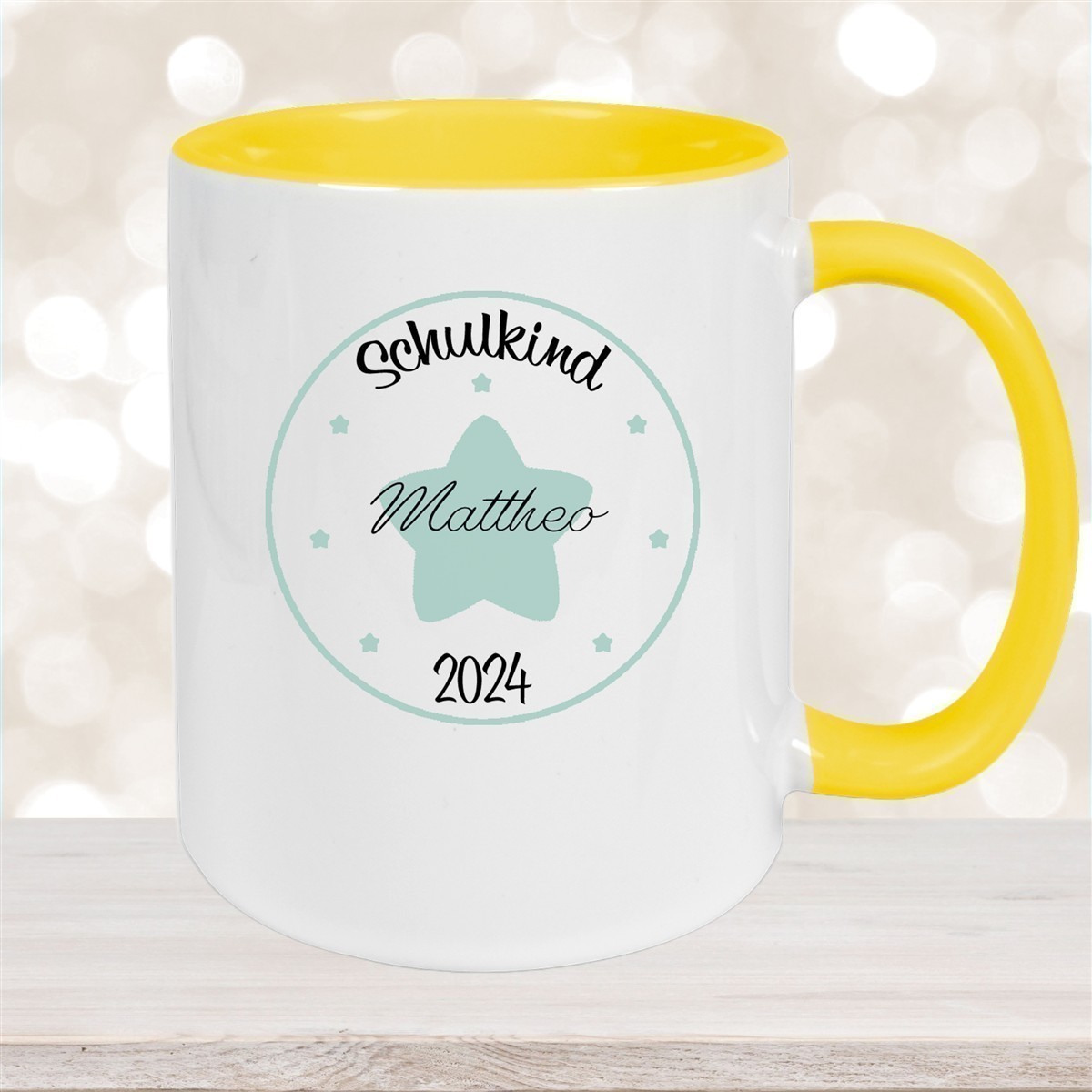 Tasse Schulkind #01 Wunschname Keramik Kinderbecher Personalisiert versch. Farben