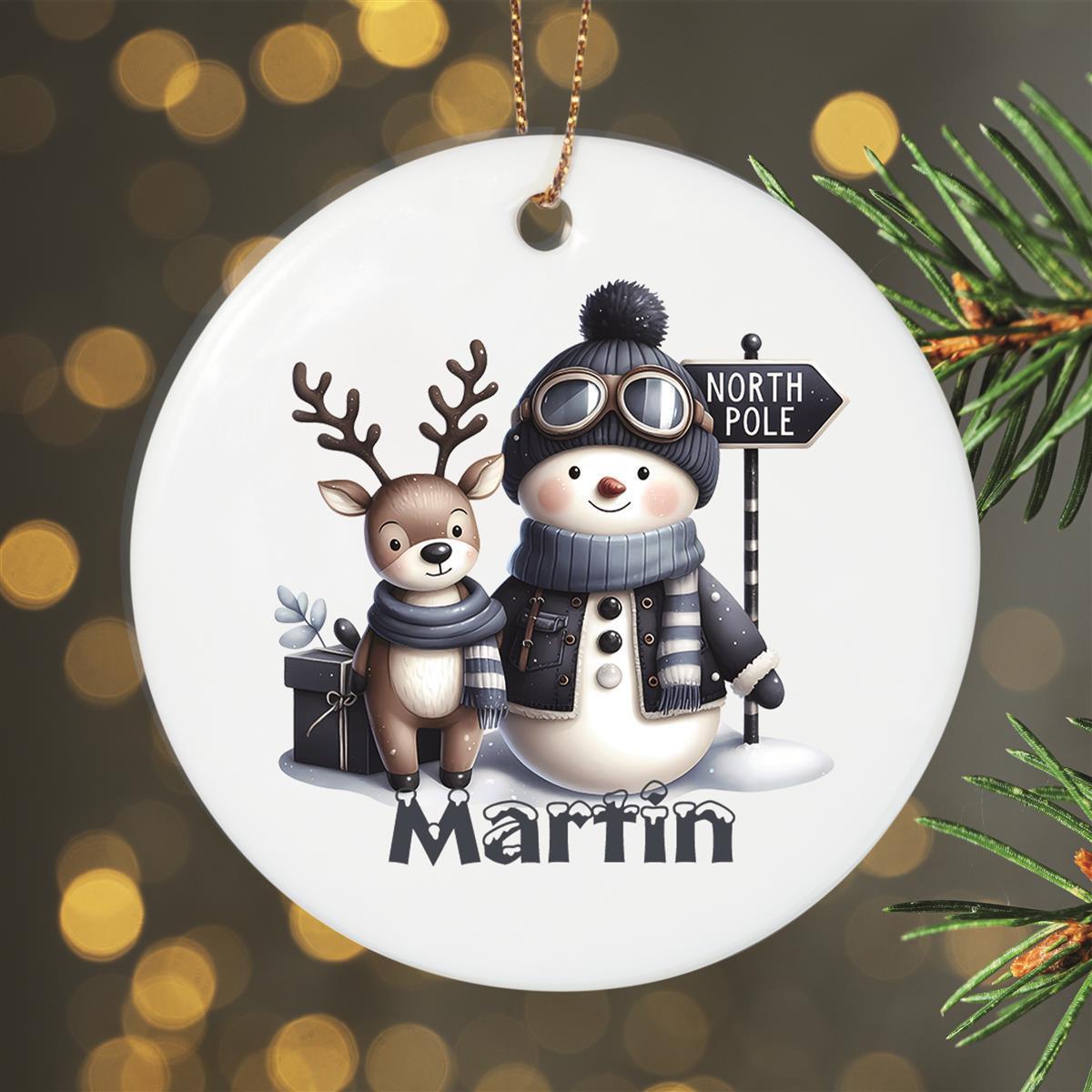 Weihnachtsanhänger personalisiert Schneemann 5 Name Motiv Anhänger Keramik, Weihnachtsschmuck, Weihnachtskugel, Christbaumschmuck versch. Formen