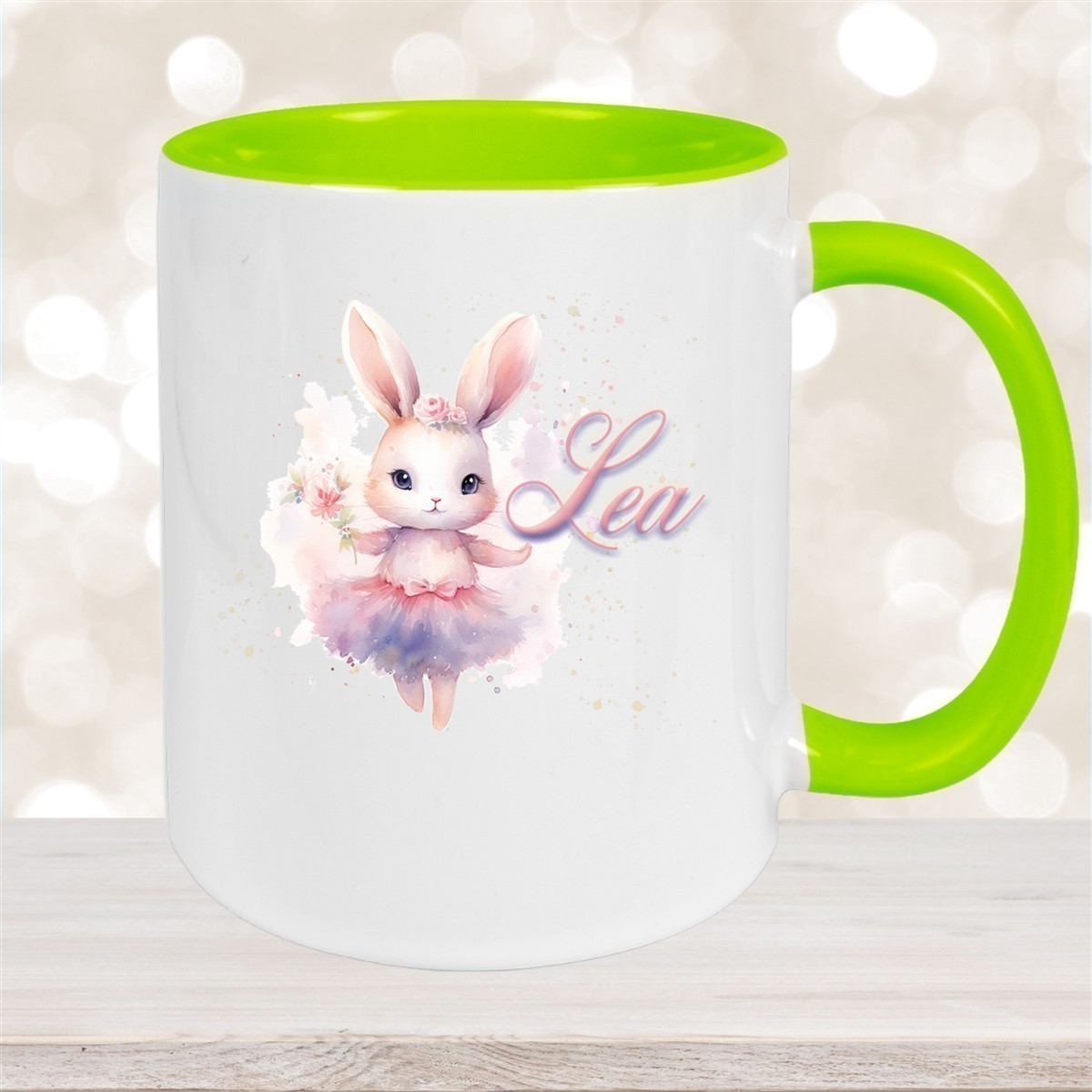 Tasse Ballerina #4 Wunschname Keramik Kinderbecher personalisiert versch. Farben