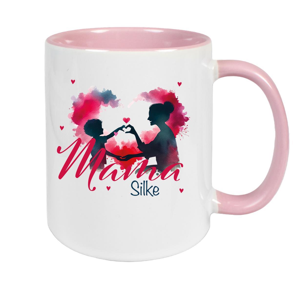 Tasse Muttertag 12 Wunschnamen Keramik Personalisiert versch. Farben