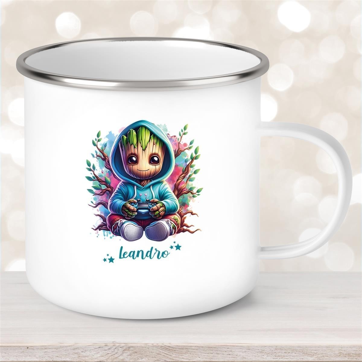 Tasse Wunschname Baby-Groot #6 Emaille Kinderbecher personalisiert Tasse Wunschname Baby-Groot #6 Emaille Kinderbecher personalisiert