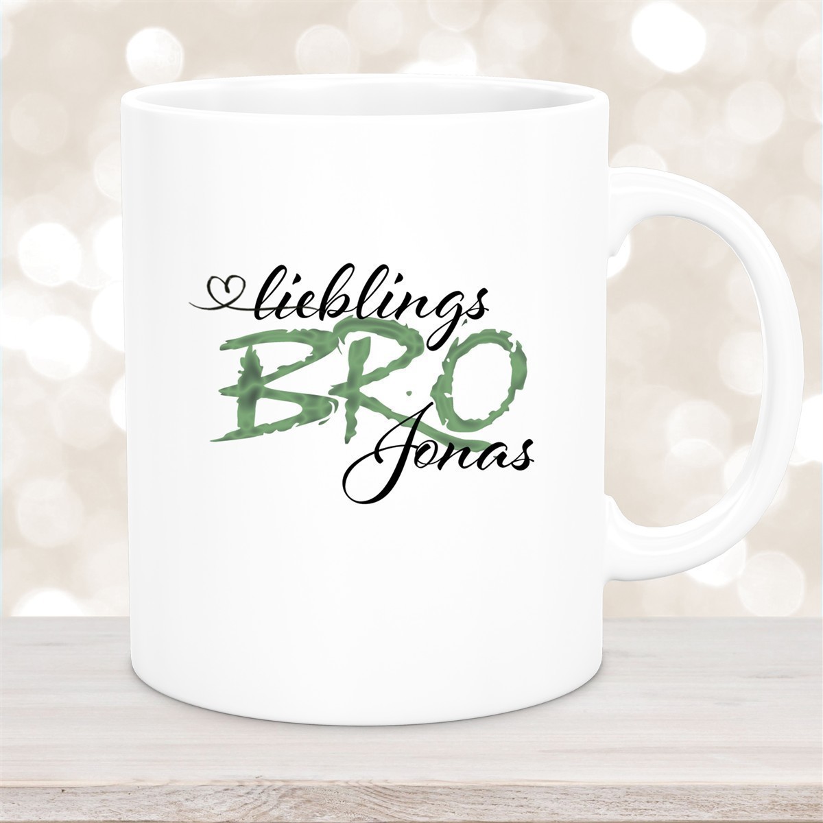 Tasse Wunschname Lieblings-BRO #2 personalisiert Keramik Becher versch. Farben