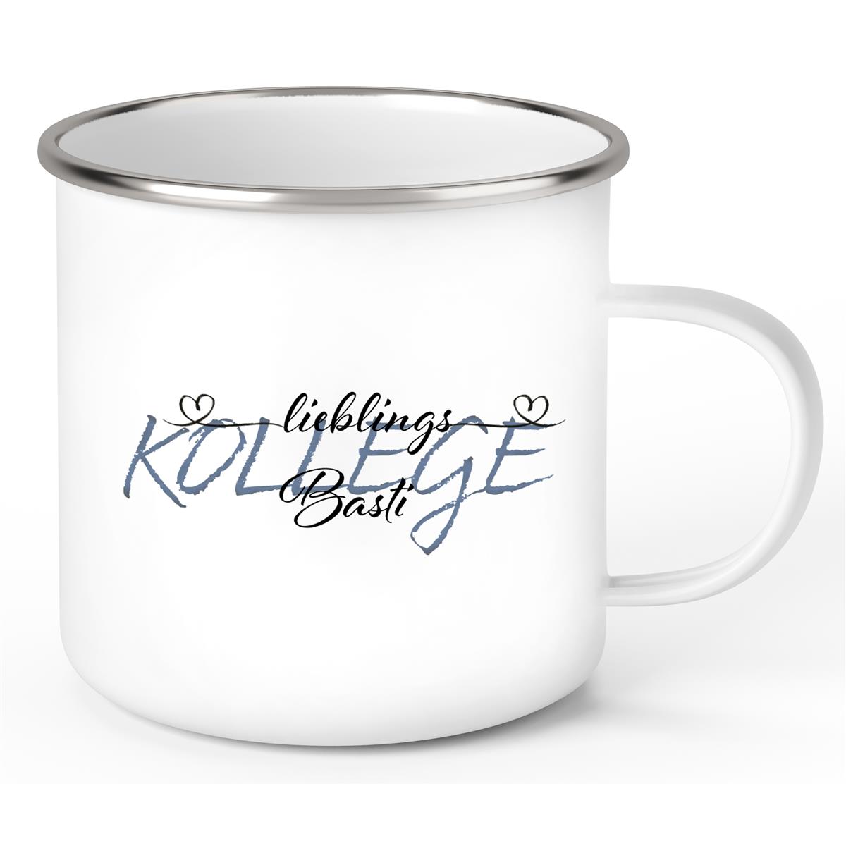 Tasse Wunschname Lieblings-Kollege 2 Emaille personalisiert