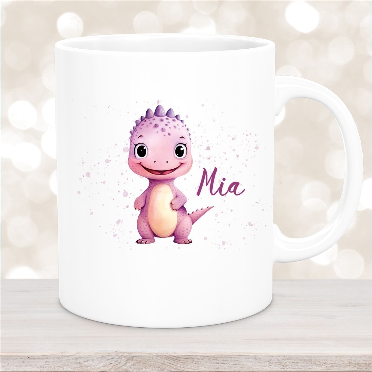 Tasse Wunschname Dino #20 Keramik Kinderbecher Weiß Tasse Wunschname Dino #20 Keramik Kinderbecher versch. Farben