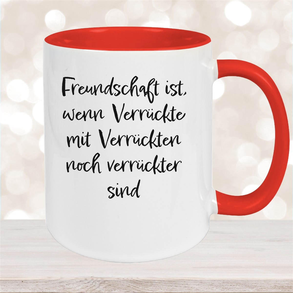 Tasse Freundschaft Liebe Sprüche #1 Keramik Rot
