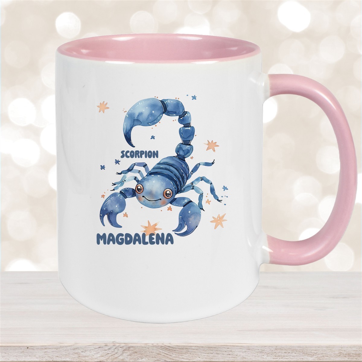 Tasse Sternzeichen Kinder Skorpion #1 Wunschname Keramik Kinderbecher personalisiert versch. Farben