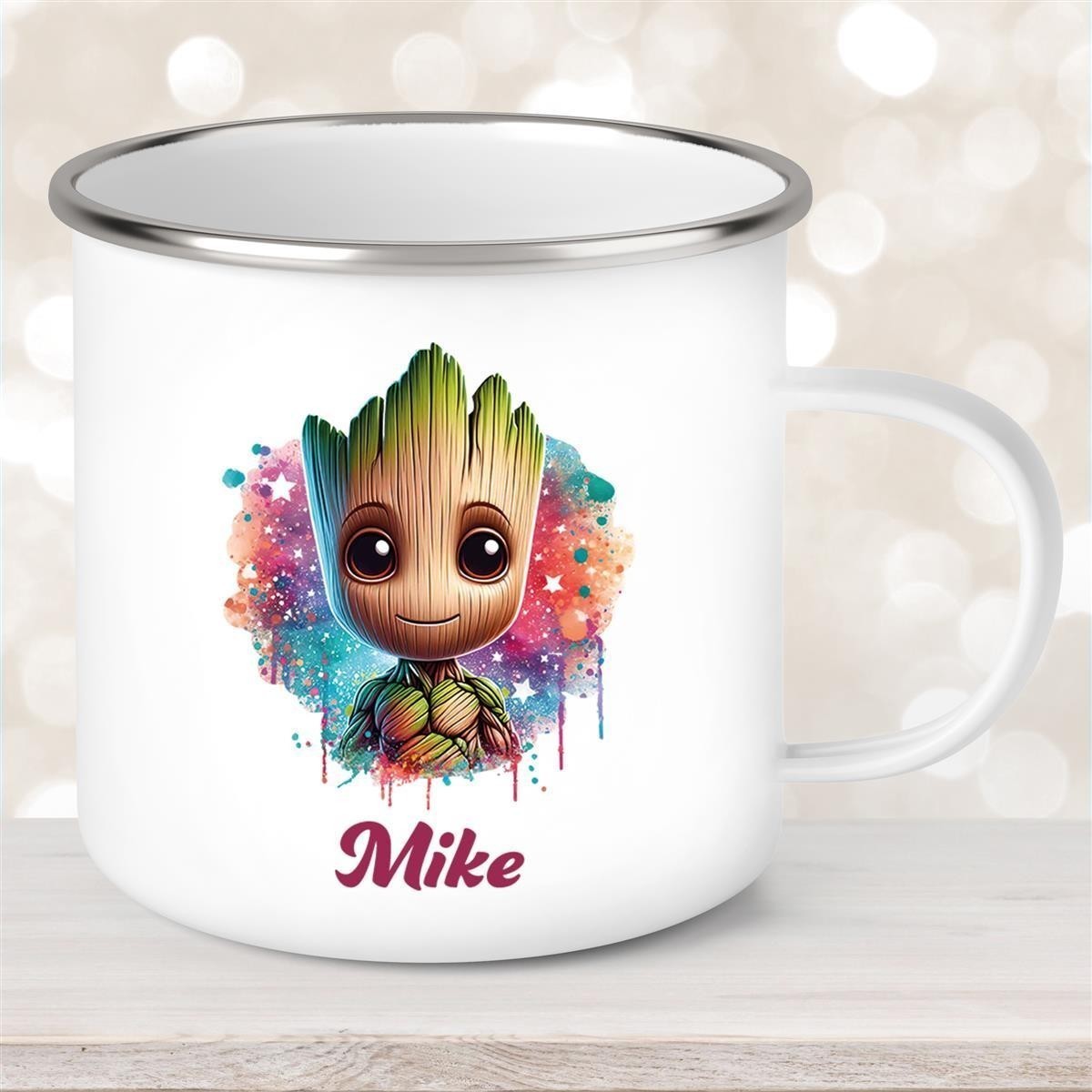Tasse Baby-Groot #4 Wunschname Emaille Kinderbecher personalisiert Tasse Baby-Groot #4 Wunschname Emaille Kinderbecher personalisiert