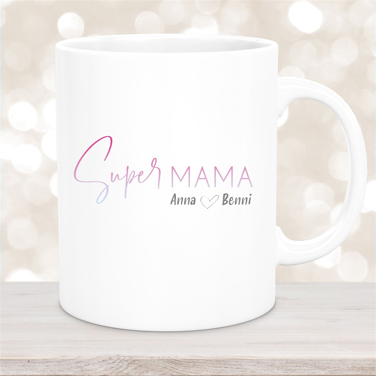 Tasse Muttertag #4 Wunschnamen Keramik Personalisiert Weiß