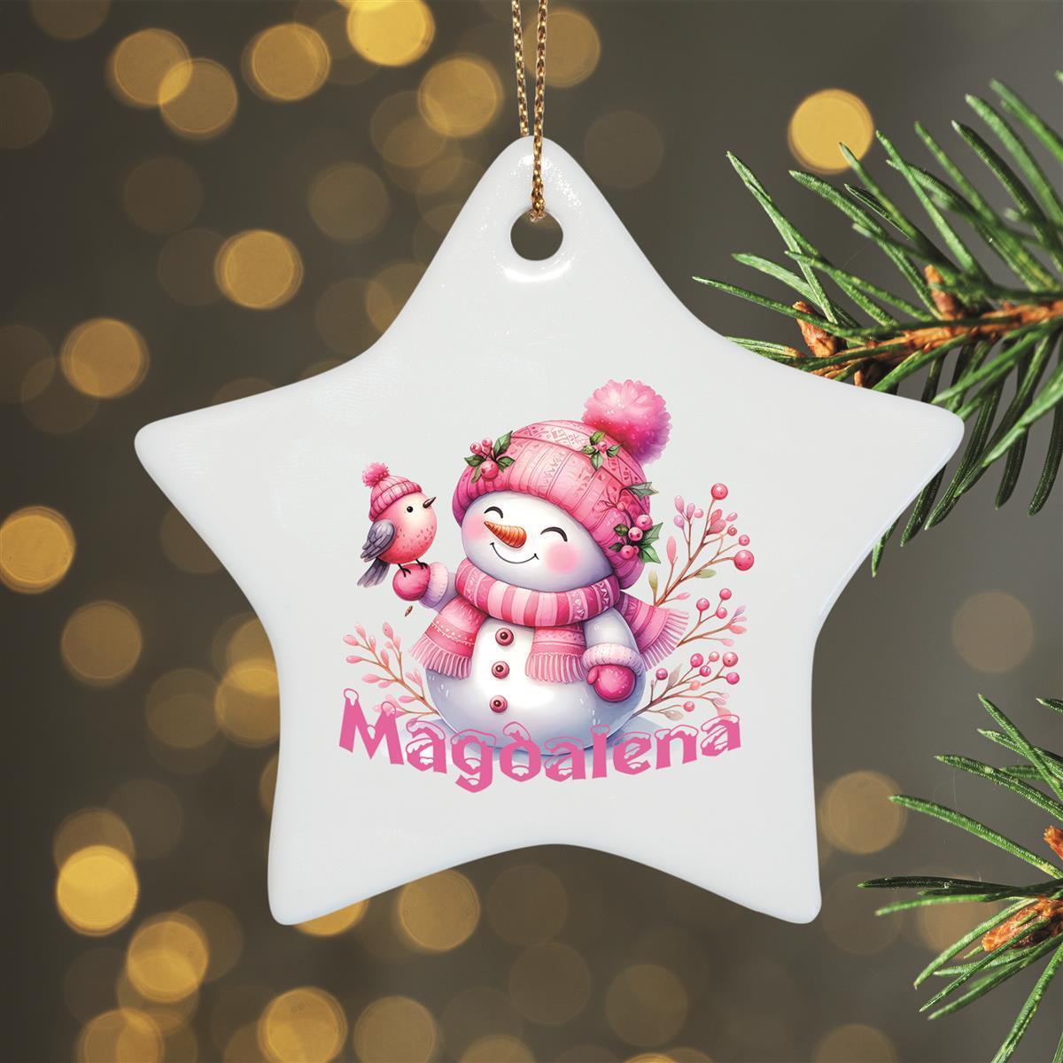 Weihnachtsanhänger personalisiert Schneemann 1 Name Motiv Anhänger Keramik, Weihnachtsschmuck, Weihnachtskugel, Christbaumschmuck versch. Formen