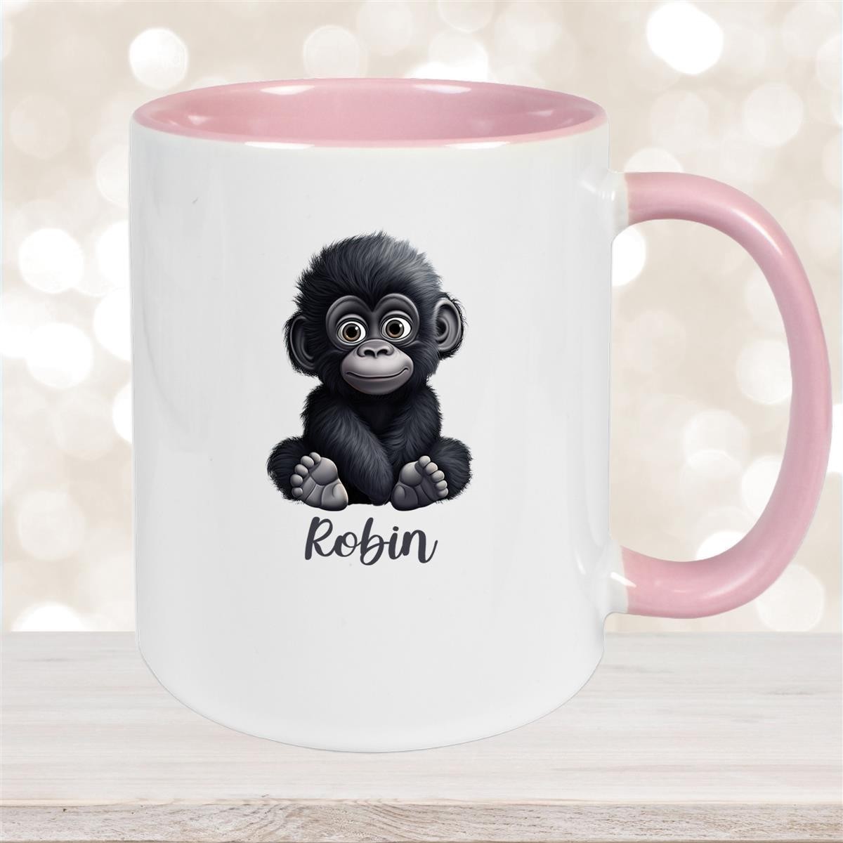 Tasse Wunschname Gorilla #1 Keramik Kinderbecher versch. Farben