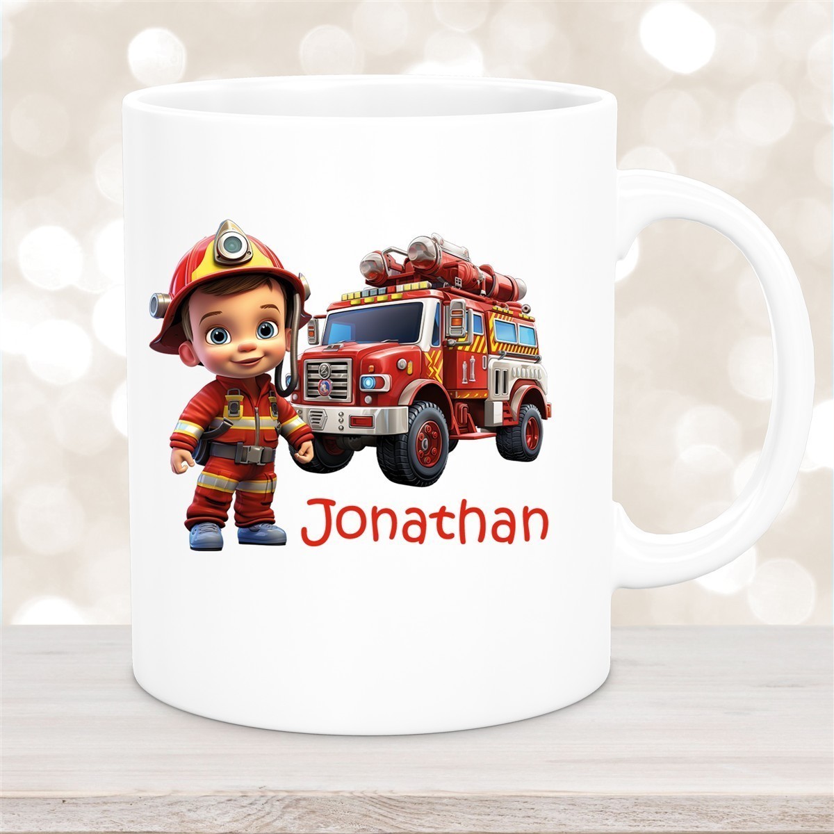 Tasse Wunschname Feuerwehr #3 Keramik Kinderbecher versch. Farben
