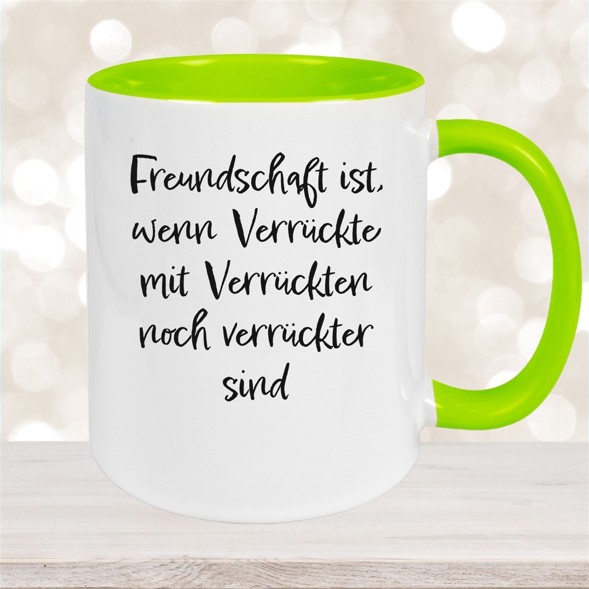 Tasse Freundschaft Liebe Sprüche #1 Keramik Grün