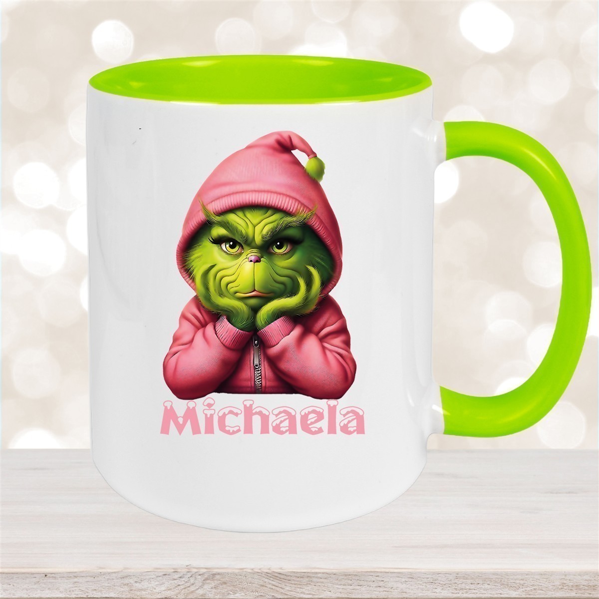Tasse Wunschname Weihnachten Grinch #10 Keramik Kinderbecher versch. Farben