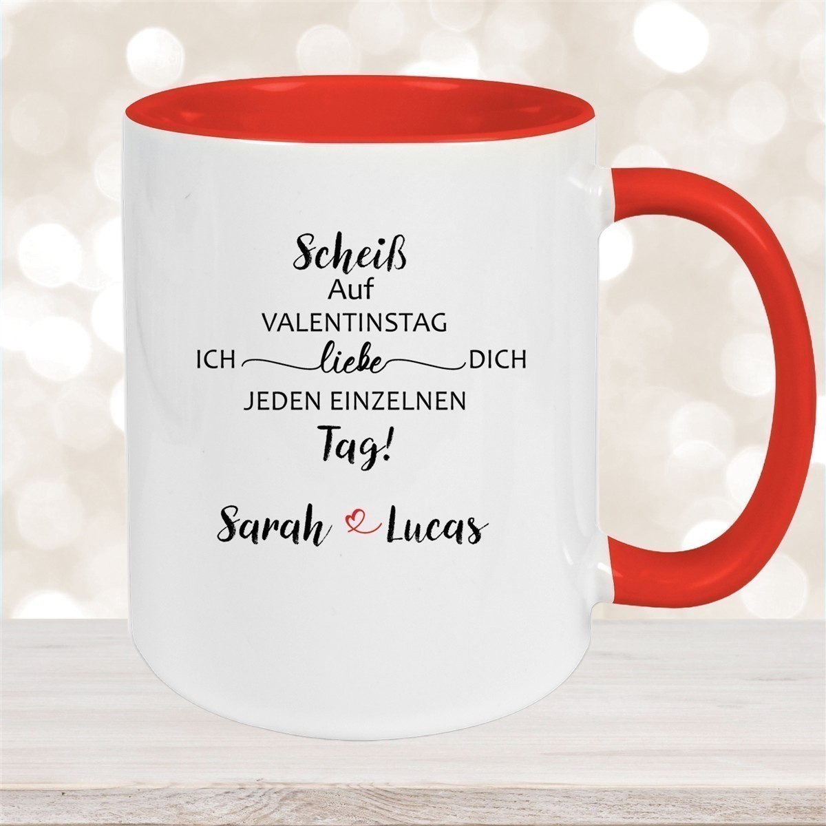 Tasse Spruch Valentinstag #23 Personalisiert Keramik versch. Farben